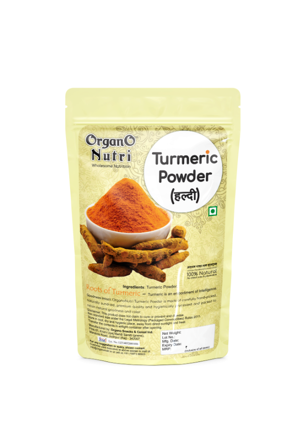 OrganoNutri Turmeric Powder | Pure Haldi Powder | Curcuma aromatica | The Golden Spice (200g)